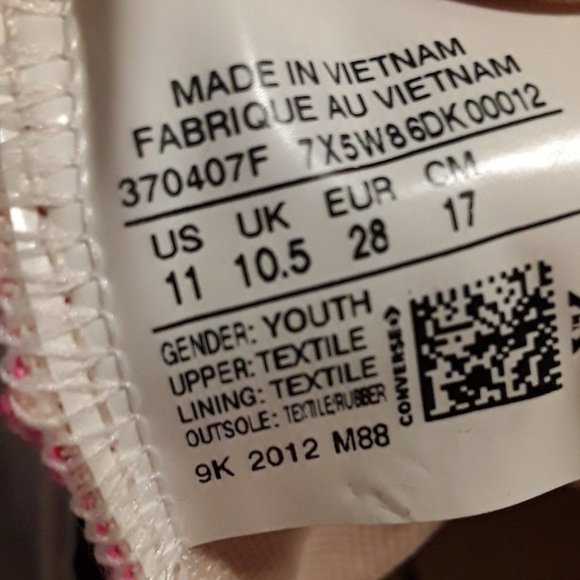 Hot Pink Low Top Classic Converse Sneakers - Picture 6 of 6